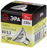 Лампочка галогенная ЭРА GU5.3-JCDR (MR16)-35W-230V-CL GU5.3 35Вт софит теплый белый свет