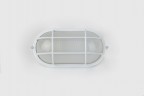 Светильник ЭРА НБП 04-60-002 Акватермо алюминий/стекло решетка IP54 E27 max 60Вт 212х105 овал белый
