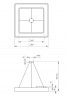 Светильник светодиодный Geometria ЭРА Quadro SPO-162-B-40K-070 70Вт 4000К 4200Лм IP40 800*800*80 черный подвесной