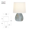 Настольная лампа Rivoli Damaris 7048-501 1 * Е14 40 Вт керамика серая с золотом с абажуром