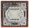 1-105-10 Intro Выключатель двойной с подсветкой, 10А-250В, IP20, СУ, Plano, венге