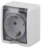 11-2401-01 ЭРА Розетка 2P+E IP54, 16A-250В, ОУ, Эра Эксперт, белый