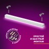 Светильник для растений, фитолампа светодиодная линейная ЭРА LLED-05-T5-FITO-9W-W розового свечения 9 Вт