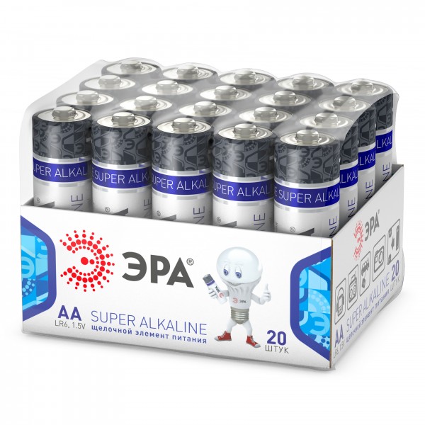 Батарейки ЭРА LR6-20 bulk SUPER Alkaline