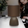 Настольная лампа Rivoli Nadine 7047-501 1 * Е14 40 Вт керамика коричневая с абажуром