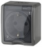 11-2401-03 ЭРА Розетка 2P+E IP54, 16A-250В, ОУ, Эра Эксперт, серый