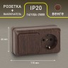 2-701-10 Intro Блок розетка+выкл. гориз. 10А-250В, IP20, ОУ, Quadro, венге