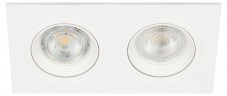 Встраиваемый светильник декоративный ЭРА KL92-2 WH MR16/GU5.3 белый, пластиковый