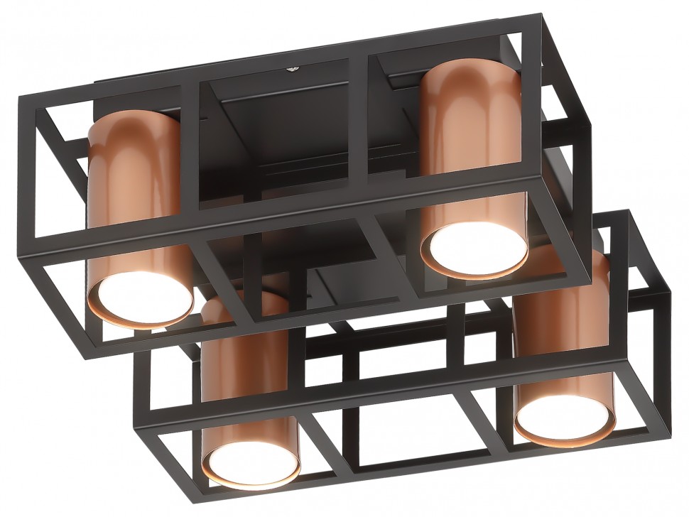 Светильник потолочный Rivoli Raffaela 5082-304 4 * GU10 25 Вт накладной для натяжных потолков лофт - кантри