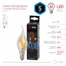 Лампочка светодиодная ЭРА F-LED BXS-5W-840-E14 gold Е14 / Е14 5Вт филамент свеча на ветру золотистая нейтральный свет