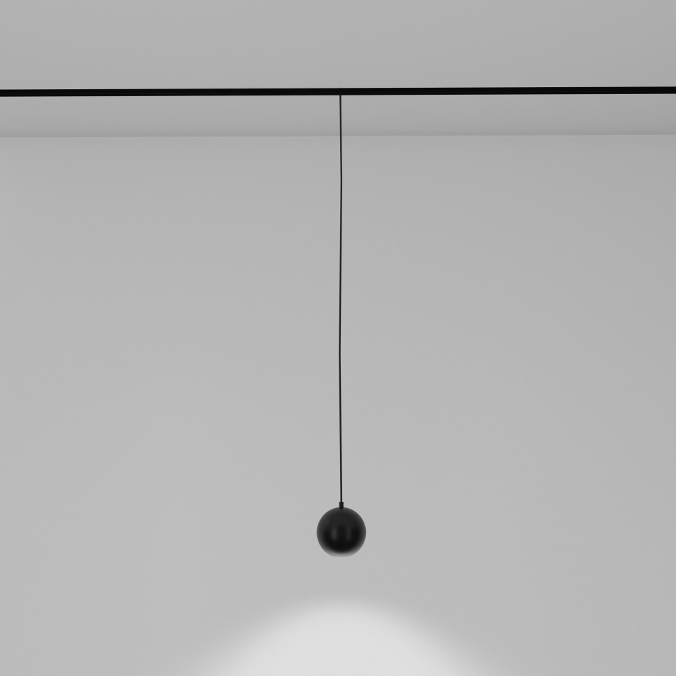 Магнитный трековый светильник ЭРА TRM20-9-5W4K-B для системы NOVA 48V 5Вт 4000К подвесной с направленным светом черный