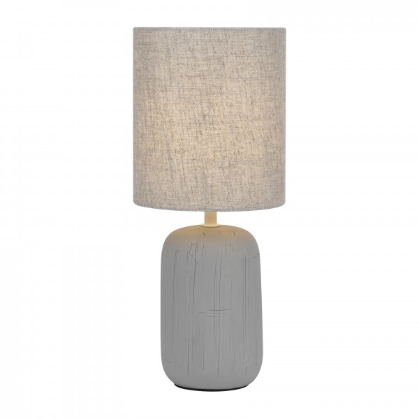 Настольная лампа Rivoli Ramona 7041-502 1 * Е14 40 Вт керамика серая с абажуром