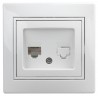 Розетка Intro Plano 1Э-303-01 информационная RJ45, СУ, без лапок, белый