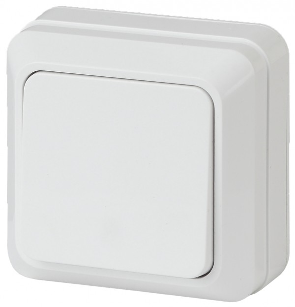2Э-101-01 Intro Выключатель, 10А-250В, ОУ, б.м.п., Quadro, белый