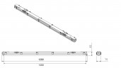 Линейный светодиодный светильник ЭРА SPP-910-3-40K-040 40Вт 4000K 4600Лм IP65 1200мм матовый производство РФ