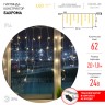 ENOB-2B ЭРА Гирлянда LED Бахрома 2м*1м теплый свет, 24V, IP44
