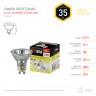 Лампочка галогенная ЭРА GU10-JCDR (MR16)-35W-230V GU10 35Вт софит теплый белый свет