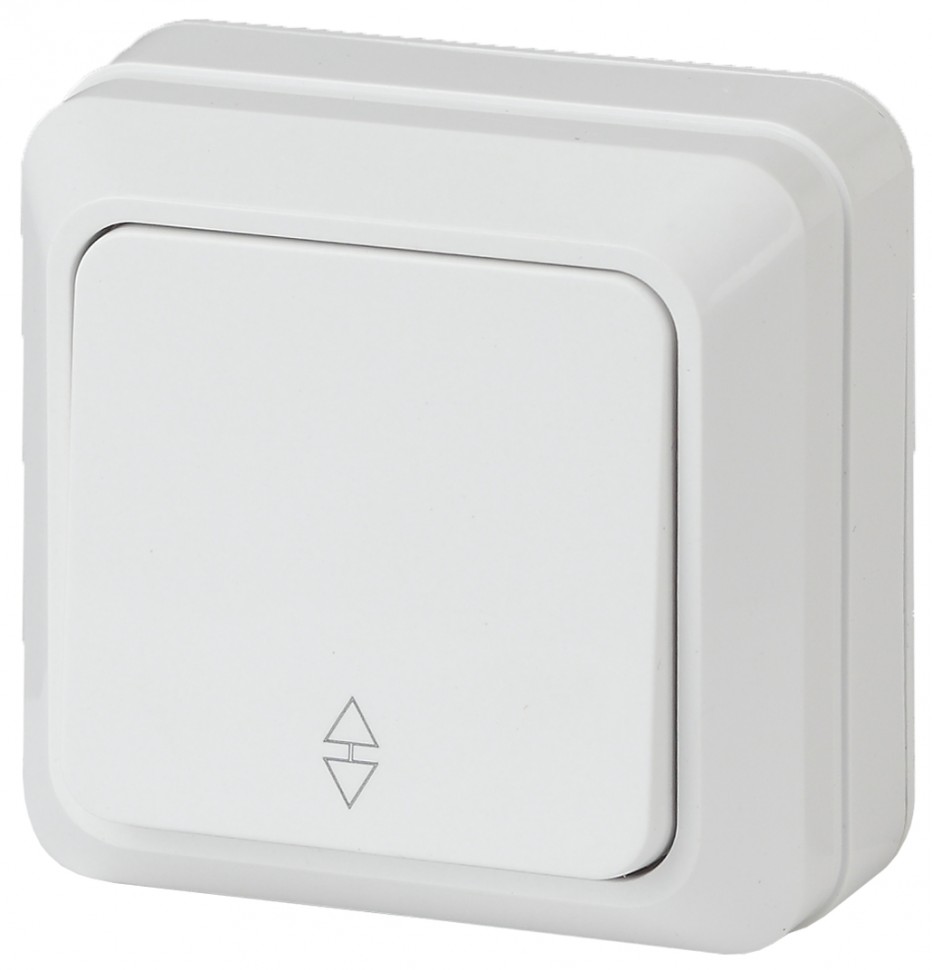 2Э-103-01 Intro Переключатель, 10А-250В, ОУ, б.м.п., Quadro, белый