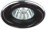 Встраиваемый светильник алюминиевый ЭРА KL34 AL/BK/1 поворотный MR16 12V 50W черный