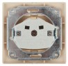 1-203-04 Intro Розетка 2P+E Schuko с крышкой, 16А-250В, IP20, СУ, Plano, шампань
