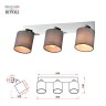 Светильник настенно-потолочный спот Rivoli Perlita 7058-703 3 x E14 40 Вт поворотный с выключателем