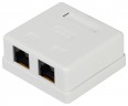 Компьютерная розетка ЭРА RJ-45 категория 5е неэкранированная 2-порта упаковка 30 шт