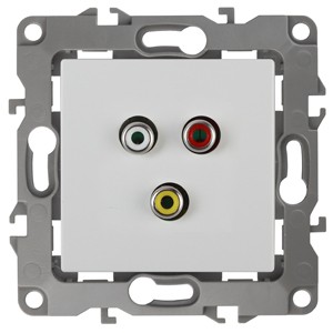 12-3113-01 ЭРА Розетка RCA, IP20, Эра12, белый