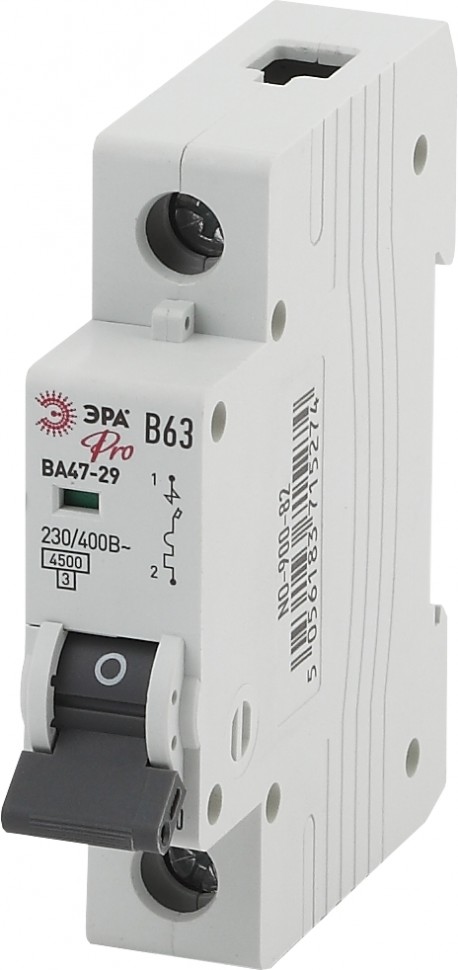 Автоматический выключатель ЭРА PRO NO-902-308 ВА47-29 1Р 3А кривая В 4,5кА