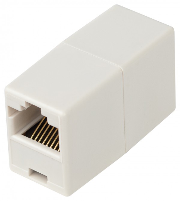 Проходной адаптер ЭРА тип RJ45-RJ45 категория 5е неэкранированный упаковка 1 шт.