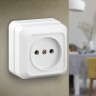 2Э-201-01 Intro Розетка 2P, 16А-250В, ОУ, б.м.п., Quadro, белый