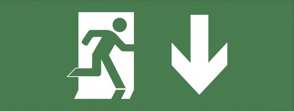 Самоклеящаяся этикетка ЭРА INFO-SSA-103 350х130мм Фигура/стрелка вниз SSA-101