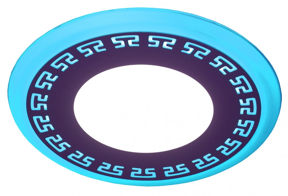 DK LED 12-6 BL Светильник ЭРА светодиодный круглый синяя подсветка 3+3W 4000K