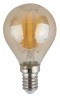 Лампочка светодиодная ЭРА F-LED P45-7W-827-E14 gold E14 / Е14 7Вт филамент шар золотистый теплый белый свет