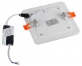 LED 4-9 BL Светильник ЭРА светодиодный квадратный c cиней подсветкой LED 9W 540LM 220V 4000K