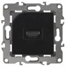 12-3114-06 ЭРА Розетка HDMI, IP20, Эра12, чёрный