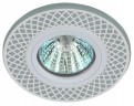 DK LD42 WH/WH Светильник ЭРА декор cо светодиодной подсветкой MR16, белый/белый