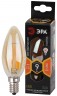 Лампочка светодиодная ЭРА F-LED B35-9W-827-E14 gold Е14 / Е14 9Вт филамент свеча золотистая теплый белый