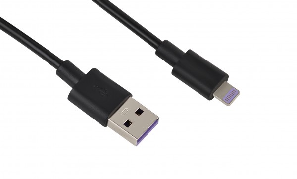 USB кабель Intro CI450 lightning черный 1м