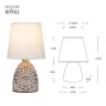 Настольная лампа Rivoli Debora D7045-501 1 * Е14 40 Вт керамика коричневая с абажуром