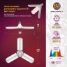 Фитолампа для растений светодиодная ЭРА FITO-24W-Ra90-E27-FOLD 3-х лепестковая полного спектра 24 Вт Е27