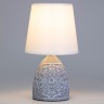 Настольная лампа Rivoli Debora D7045-502 1 * Е14 40 Вт керамика синяя с абажуром