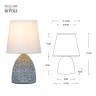 Настольная лампа Rivoli Debora D7045-502 1 * Е14 40 Вт керамика синяя с абажуром