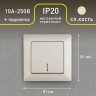 4-102-02 Intro Выключатель с подсветкой, 10А-250В, СУ, Solo, сл.кость