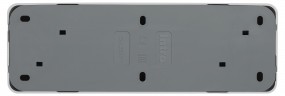 Розетка Intro Quadro 2-207-01 без заземления четырехместная 4х2P, 16А-250В, IP20, ОУ, белый