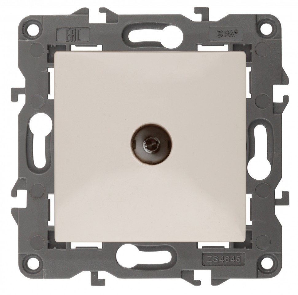 14-3102-02 ЭРА Розетка TV проходная, IP20, Эра Elegance, сл.кость