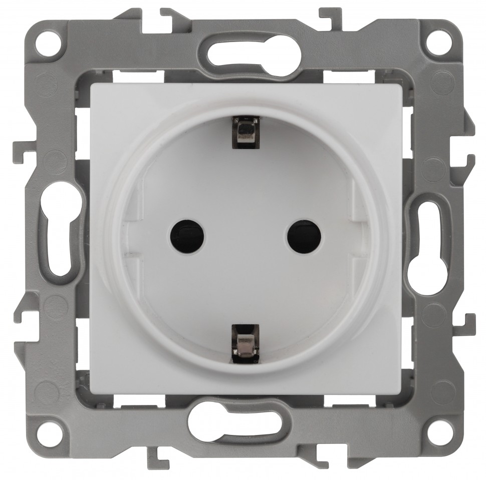 12-2101-01 ЭРА Розетка 2P+E Schuko, 16A-250В, IP20, Эра12, белый