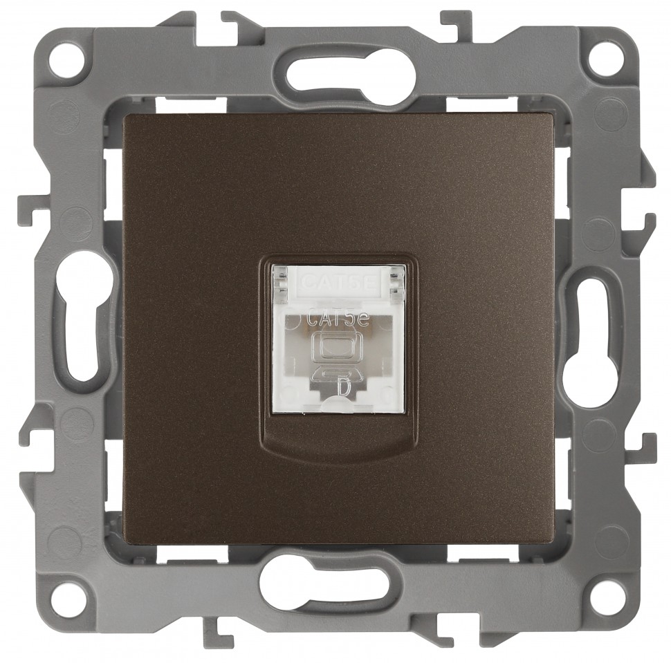 12-3107-13 ЭРА Розетка информационная RJ45, IP20, Эра12, бронза