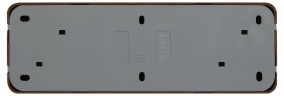 Розетка Intro Quadro 2-208-10 с заземлением четырёхместная 4х2P+E, 16А-250В, IP20, ОУ, венге