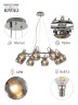 Люстра Rivoli Agnesa 4056-208 8 х E14 40 Вт дизайн