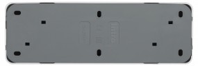 Розетка Intro Quadro 2-208-01 с заземлением четырехместная 4х2P+E, 16А-250В, IP20, ОУ, белый